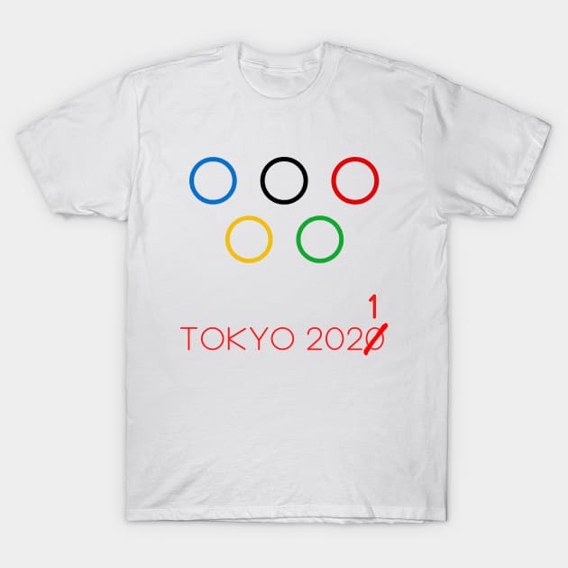 Tokyo 2021 Olympic Rings Social Distancing T-Shirt by FLARE US